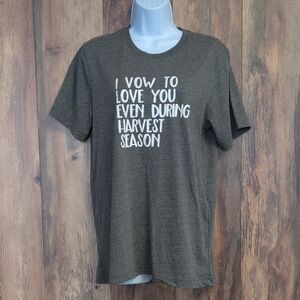 Bella Canvas Gray Graphic Farmer Tee M            C156